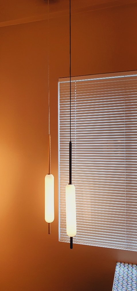Pendente Starlux Isis Ouro Fosco 8 watts 2700K Ø60x680mm ZR064-MG