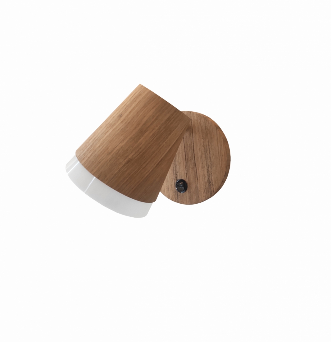 Arandela Accord Cone Madeira 1L E27 Ø150x180mm 4138