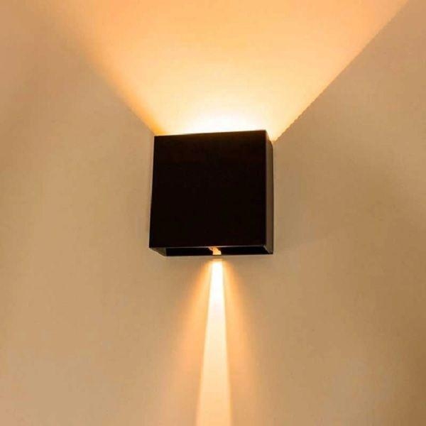 Arandela Germany Light 4 Watts 3000K Facho Ajustável Preto IP65 120x120x52mm 20463016