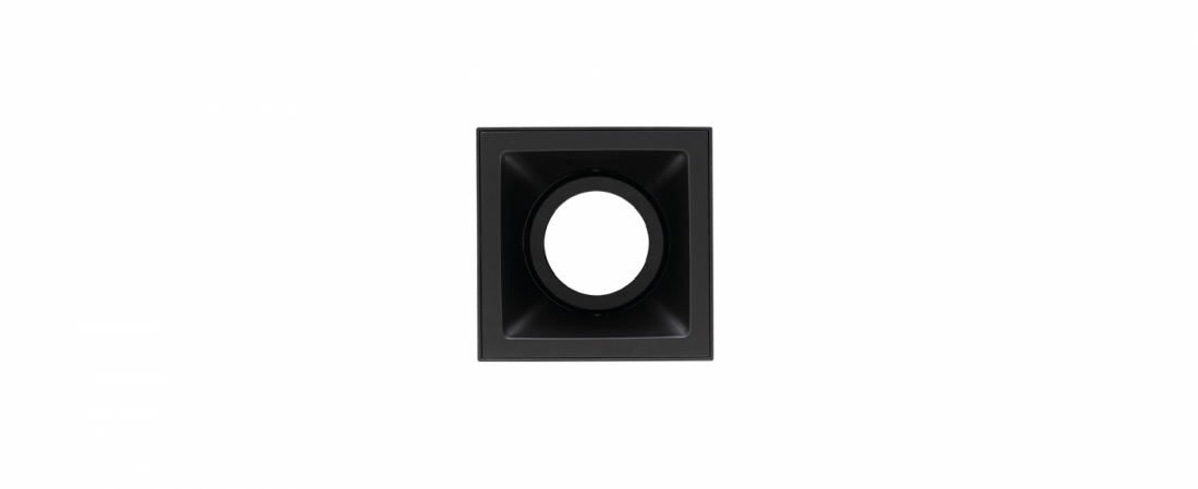 Plafon Sobrepor Stella Square Out AR70 Preto Direcionável 120x120x131mm STH20930PTO