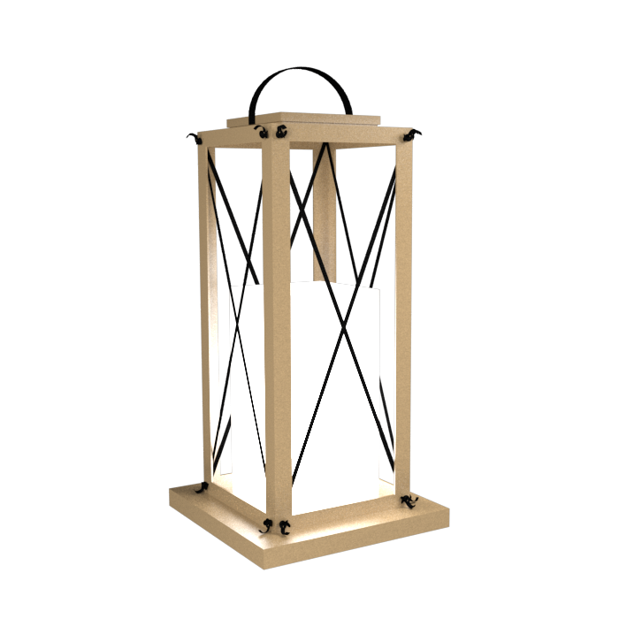 Lanterna de Piso Accord Lanterna 1L E27 350x350x650mm 3025