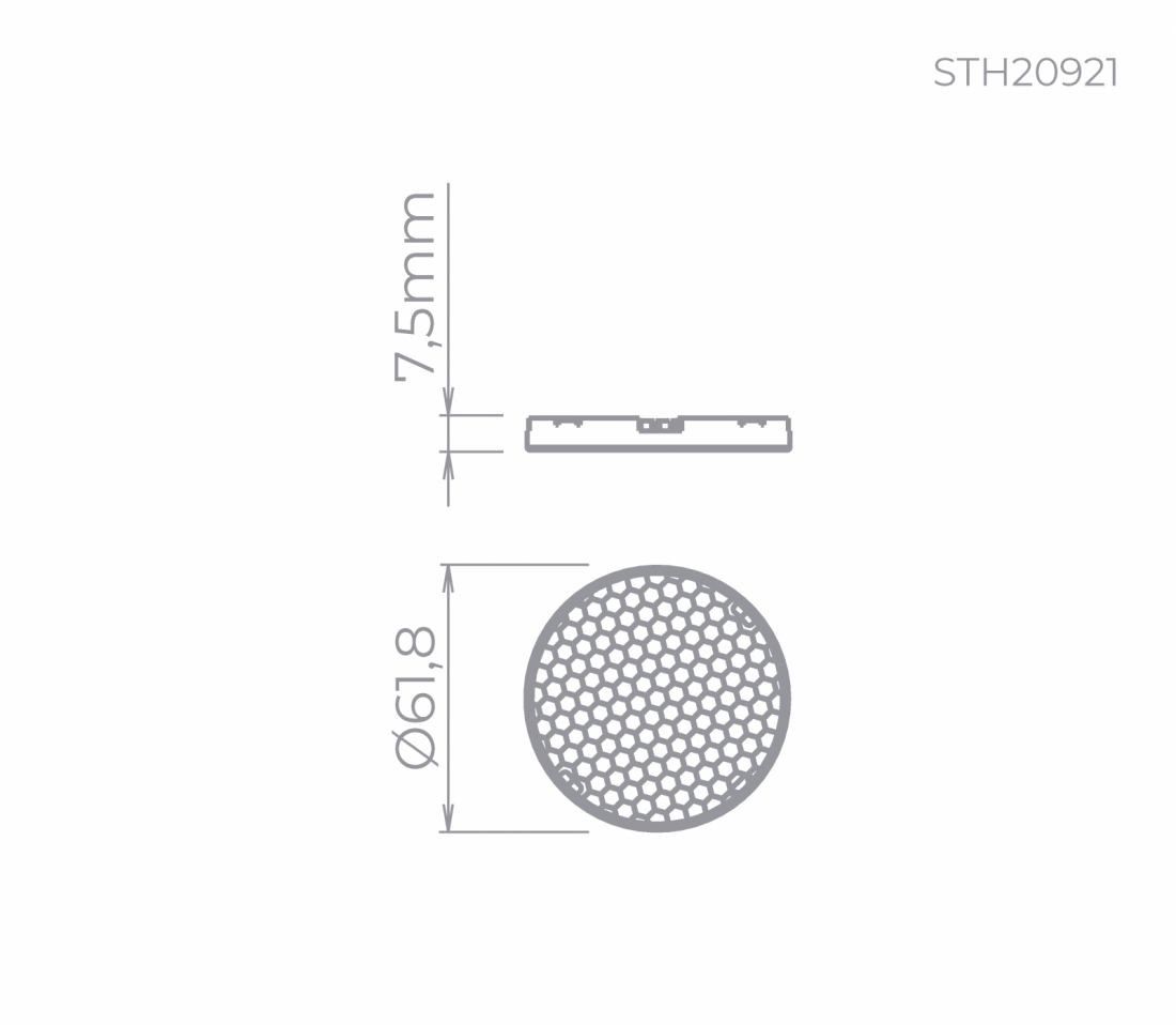 Kit Grade Antiofuscante para Square Stella  PAR20 e AR70 STH20921 e STH20931 (Contém 02 unidades)