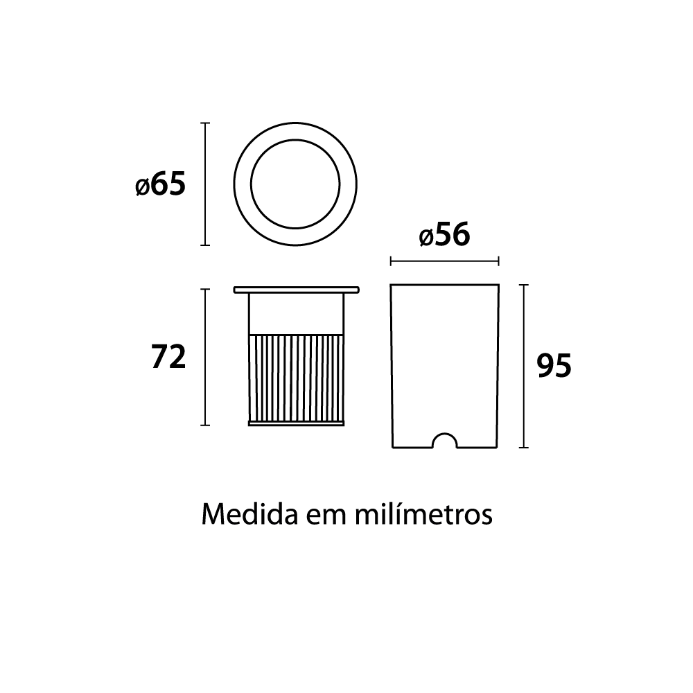 Embutido de Solo Germany Focus Inox 4,5 watts 3000K 30° IP67 Bivolt Ø65x72mm 12905355
