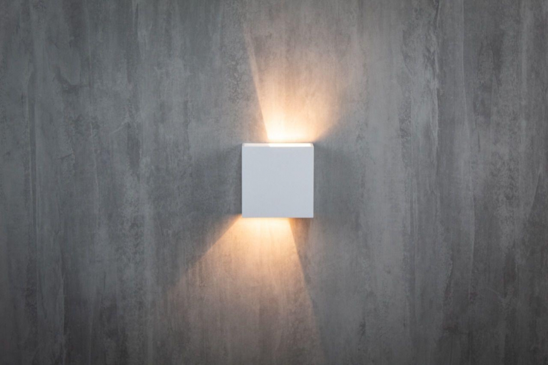 Arandela Germany Light 4 Watts 3000K Facho Ajustável Branco IP65 120x120x52mm 20463011
