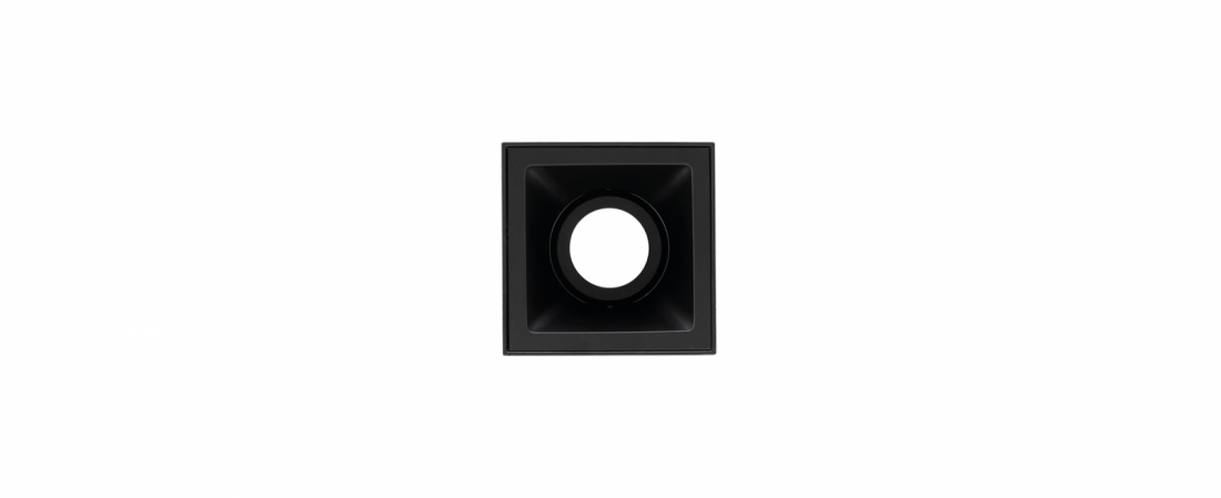Plafon Sobrepor Stella Square Out MR16 Preto Direcionável 100x100x120mm STH20915PTO