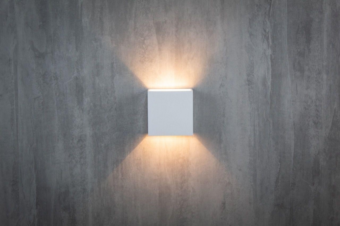 Arandela Germany Light 4 Watts 3000K Facho Ajustável Branco IP65 120x120x52mm 20463011