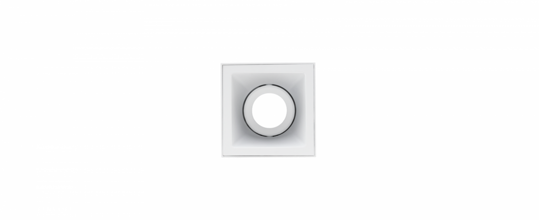 Plafon Sobrepor Stella Square Out MR16 Branco Direcionável 100x100x120mm STH20915BR
