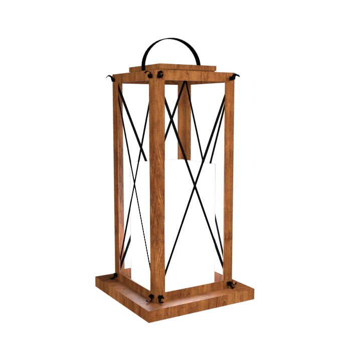 Lanterna de Piso Accord Lanterna 1L E27 350x350x650mm 3025