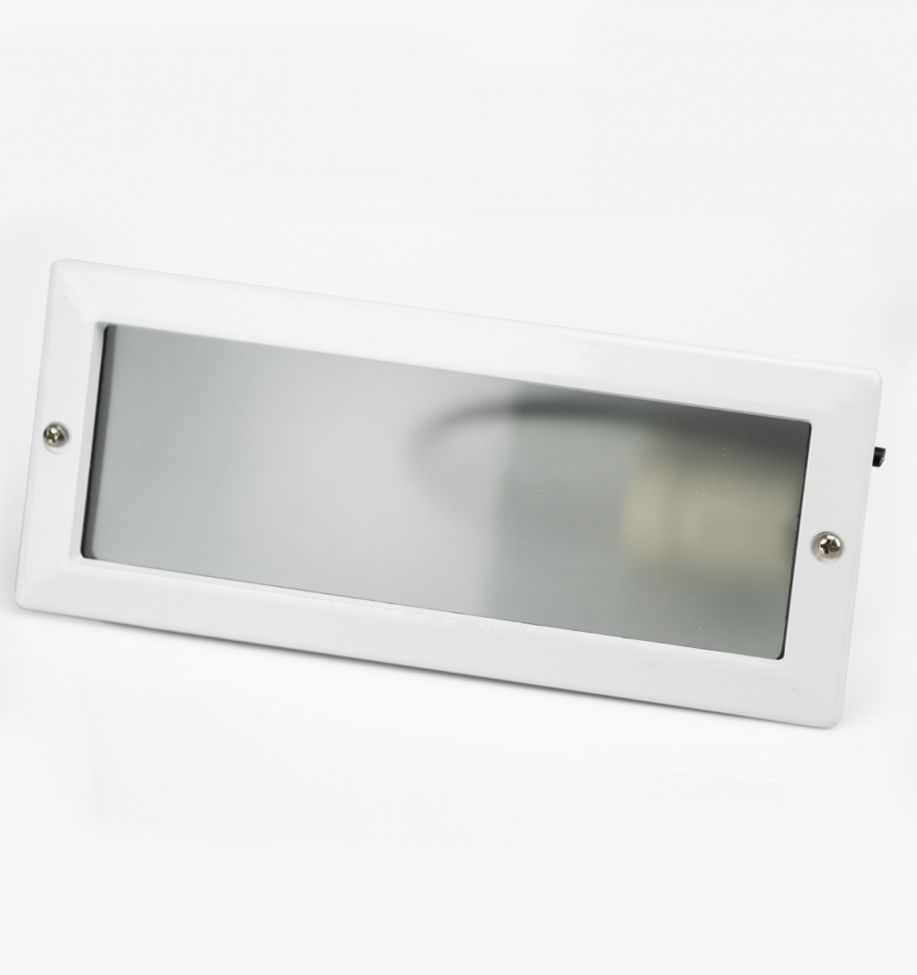 Balizador Embutido Germany Einbau Alumínio e Vidro sem Grade 1L E27 IP44 235x100mm 6100230