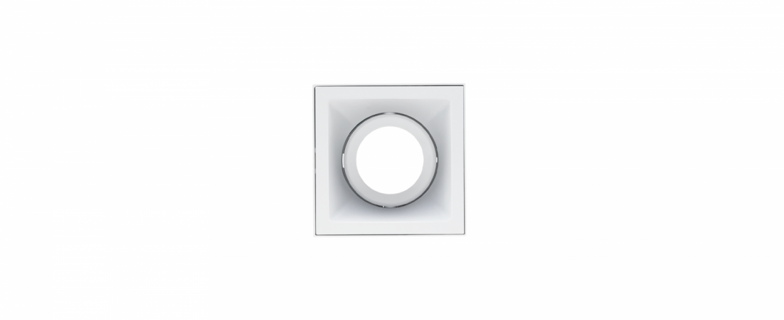 Plafon Sobrepor Stella Square Out AR70 Branco Direcionável 120x120x131mm STH20930BR