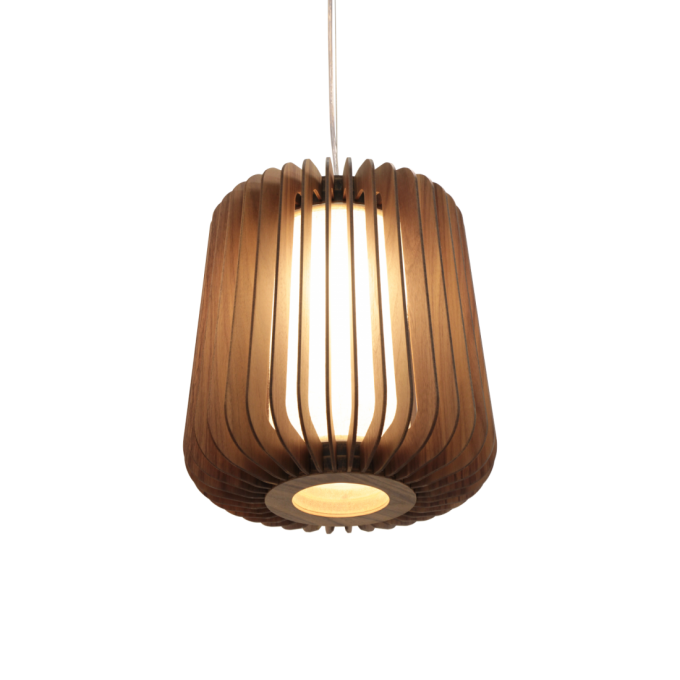 Pendente Accord Stecche Di Legno 1L E27 Ø200x200mm 1426