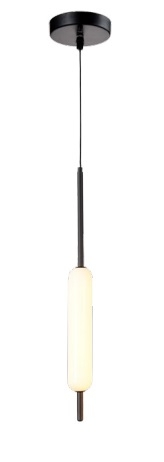 Pendente Starlux Isis Preto Fosco 8 watts 2700K Ø60x680mm ZR064-BK