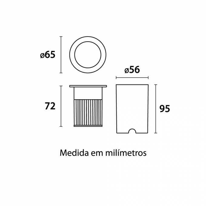 Embutido de Solo Germany Focus Inox 4,5 watts 3000K 30° IP67 Bivolt Ø65x72mm 12905355
