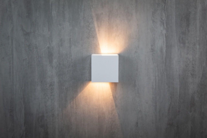 Arandela Germany Light 4 Watts 3000K Facho Ajustável Branco IP65 120x120x52mm 20463011