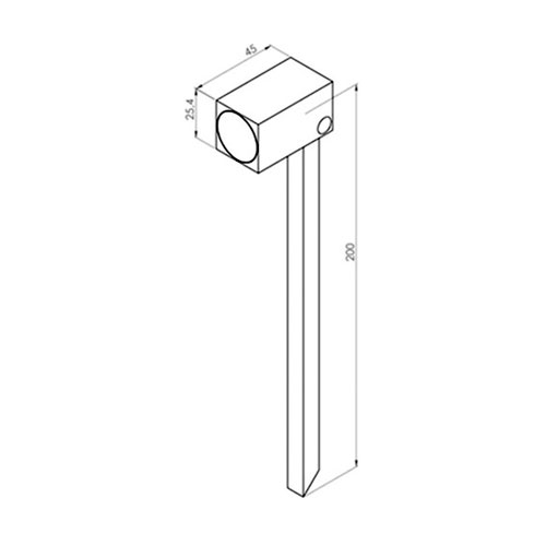 Espeto Direct Light Quadrati Articulado Preto 1,5 watts Bivolt 11° 2700K IRC90 IP66 Haste 200mm DL EP3