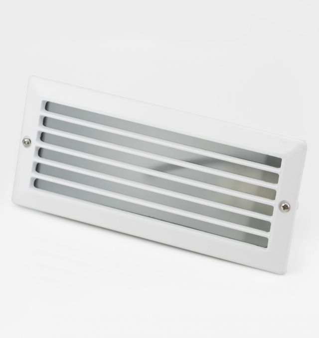 Balizador Embutido Germany Einbau Alumínio e Vidro com Grade Reta 1L E27 IP44 235x100mm 6200230