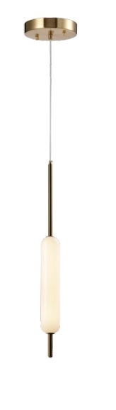 Pendente Starlux Isis Ouro Fosco 8 watts 2700K Ø60x680mm ZR064-MG