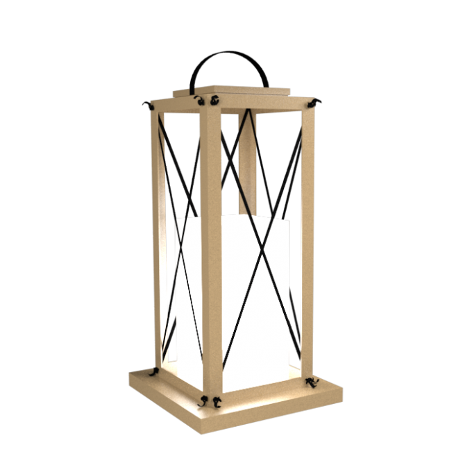 Lanterna de Piso Accord Lanterna 1L E27 350x350x770mm 3011