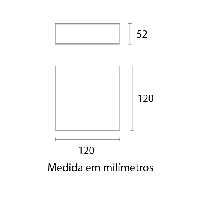 Arandela Germany Light 4 Watts 3000K Facho Ajustável Preto IP65 120x120x52mm 20463016