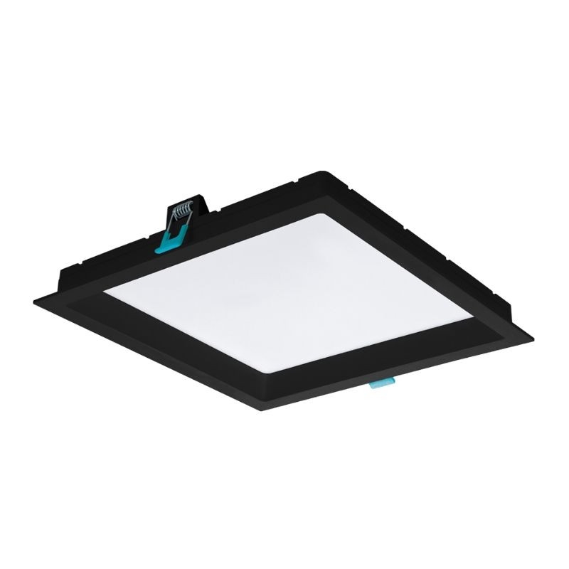 Painel Embutir Stella Deep Preto Recuado 22 Watts 4000K 262x262mm STH8904PTO/40