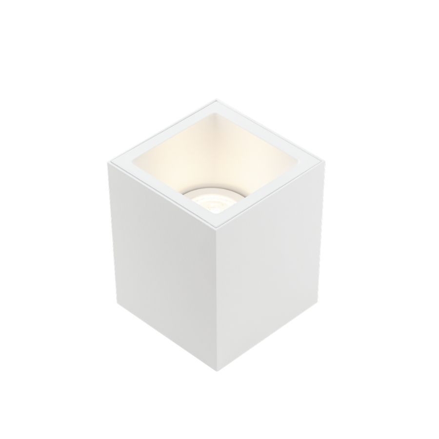 Plafon Sobrepor Stella Square Out MR16 Branco Direcionável 100x100x120mm STH20915BR