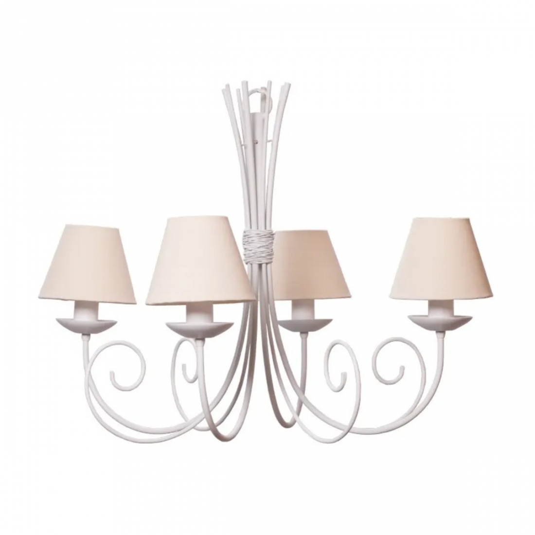 Lustre Foco Metallo Neo Cúpulas Tecido 4L E27 Ø760x570mm LU 406/4