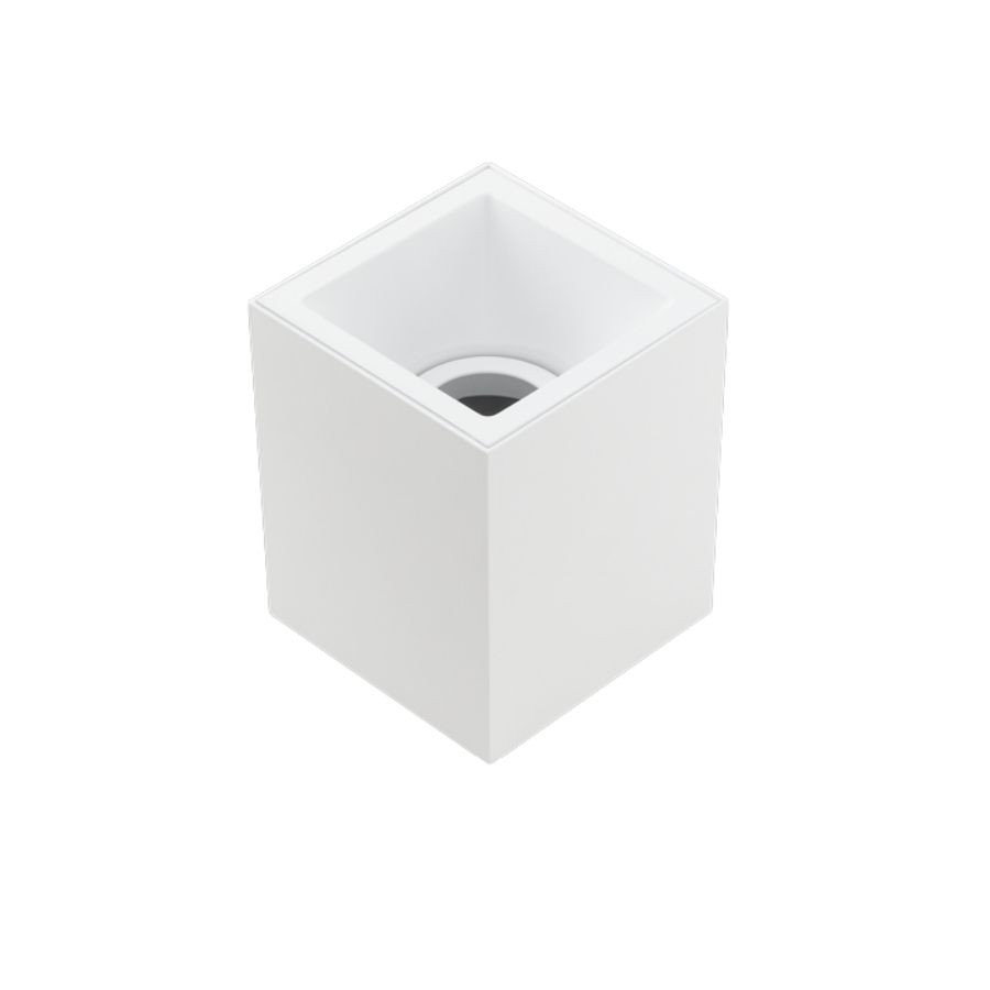 Plafon Sobrepor Stella Square Out MR16 Branco Direcionável 100x100x120mm STH20915BR