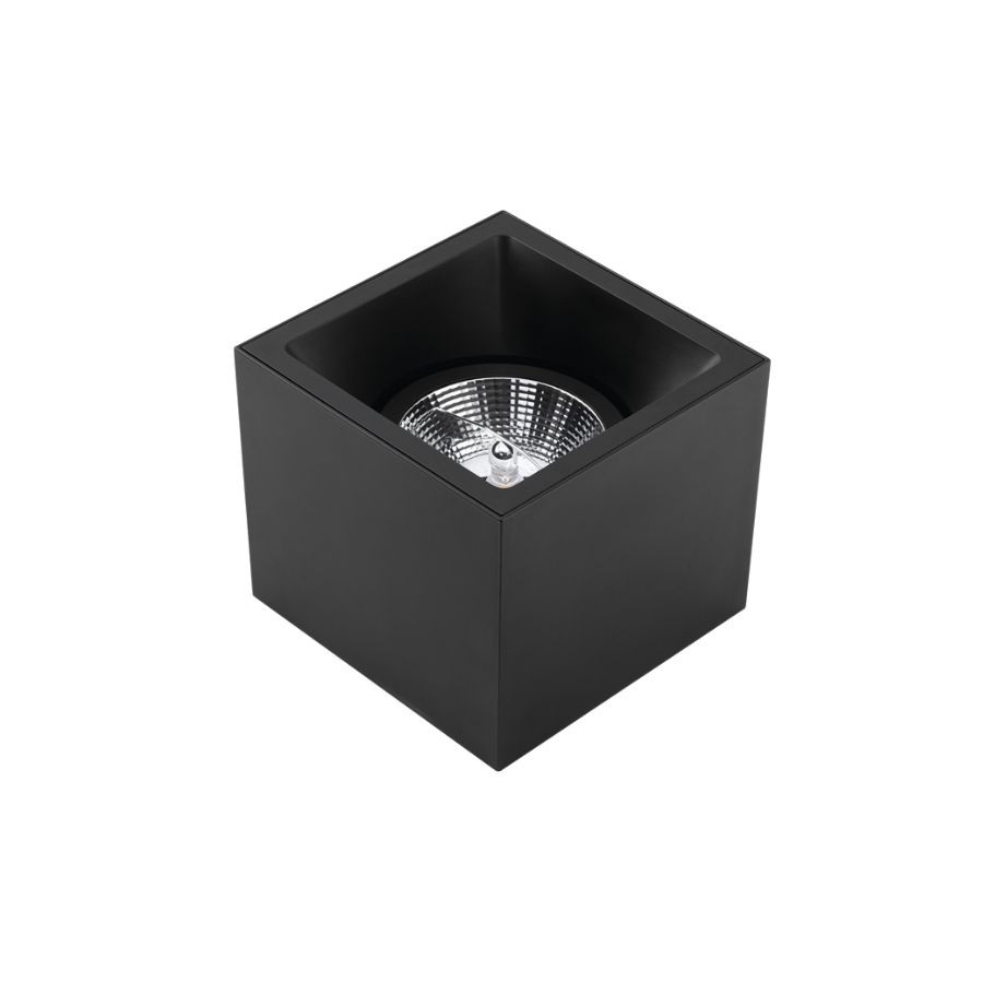 Plafon Sobrepor Stella Square Out AR111 Direcionável 164x164x141mm Preto STH20935PTO