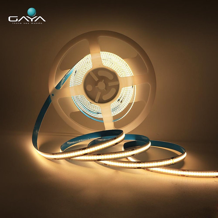 Fita Led Cob Pro Gaya 9 watts/mt 24V 2700K IRC90 IP20 8mm (Rolo 5 metros) 1445
