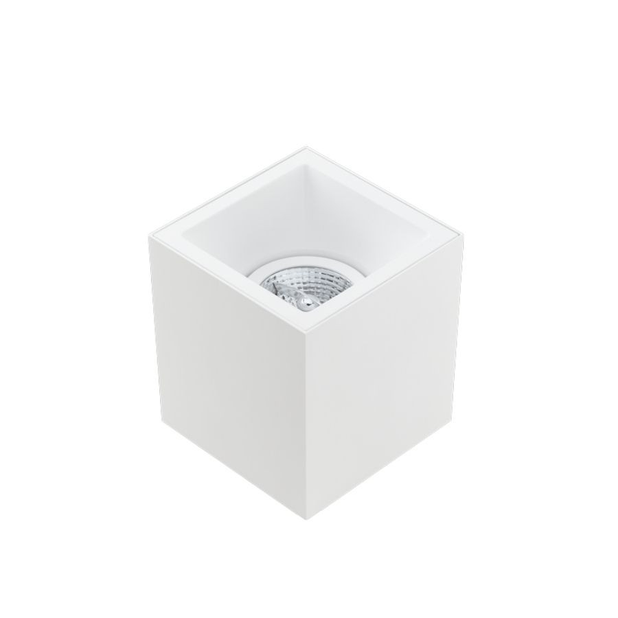 Plafon Sobrepor Stella Square Out AR70 Branco Direcionável 120x120x131mm STH20930BR