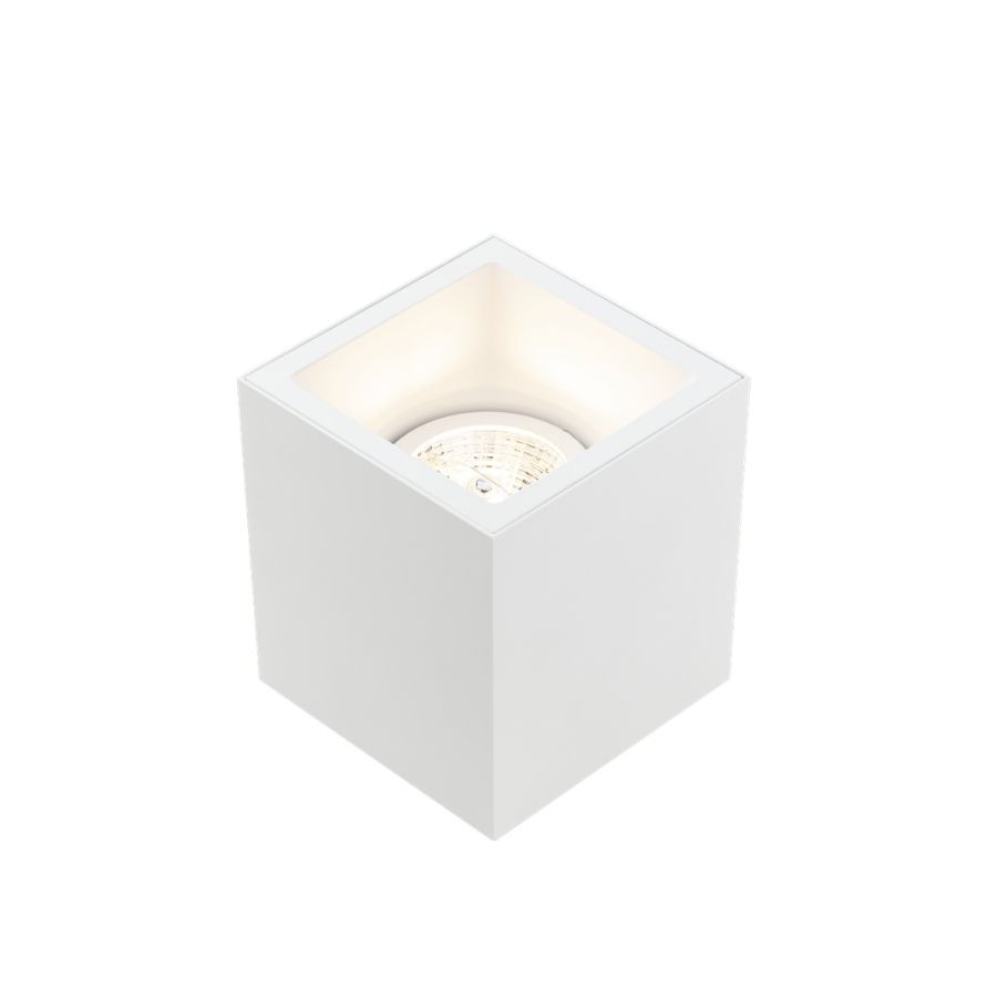 Plafon Sobrepor Stella Square Out AR70 Branco Direcionável 120x120x131mm STH20930BR