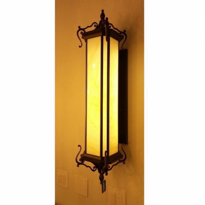 Arandela Lighting Store Alumínio Fundido e Policarbonato Marmorizado 1L T8 600mm 200x275x980mm LO-1431