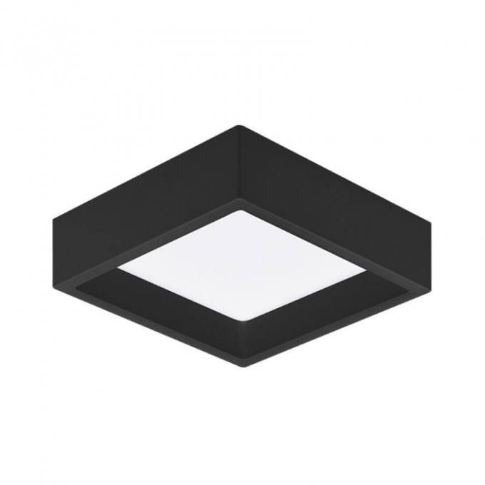 Plafon Sobrepor Stella Deep Preto Recuado 12 Watts 3000K 160x160mm STH20902PTO/30