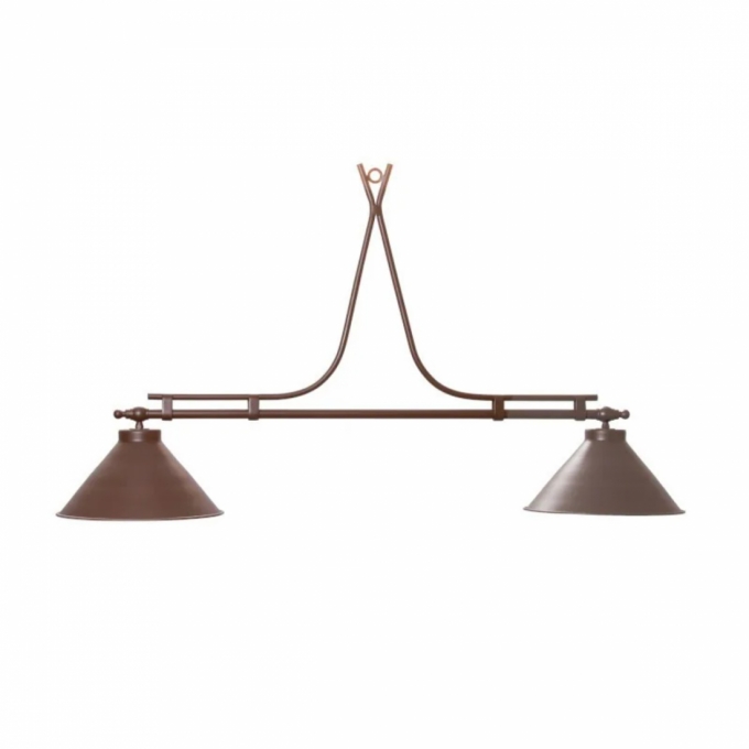 Pendente Foco Metallo Atlântico Cúpula Metal Ø310mm 2L E27 1200mm PE 601/31