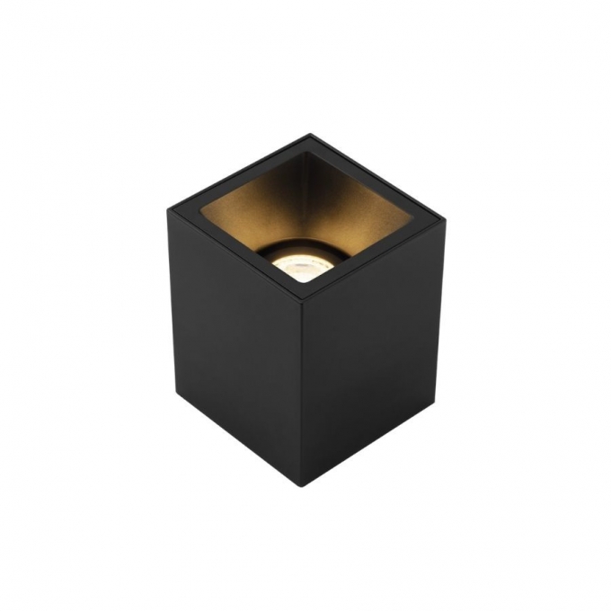 Plafon Sobrepor Stella Square Out MR16 Preto Direcionável 100x100x120mm STH20915PTO