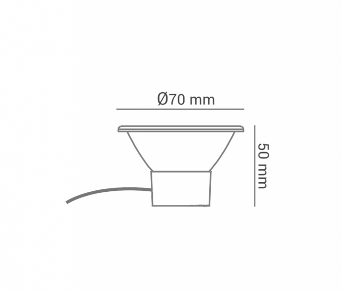 Lâmpada Opus LED AR70 Modular 7 watts 24° 2700K Ø70x50mm Bivolt OPS 32665