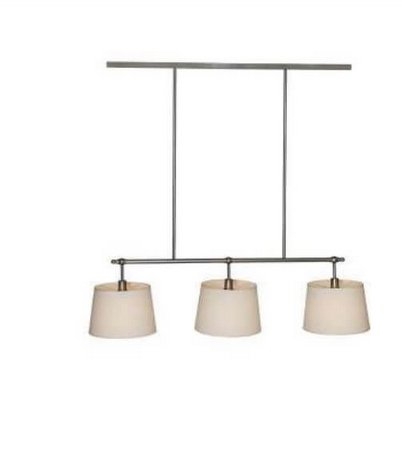 Pendente Foco Metallo Siena 3L E27 Cúpula Tecido 1270x300x950mm PE 514