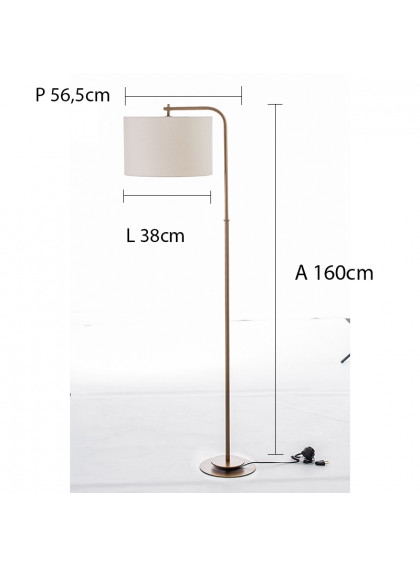 Coluna Foco Metallo Capri Articulada 1L E27 380x565x1600mm CO 307
