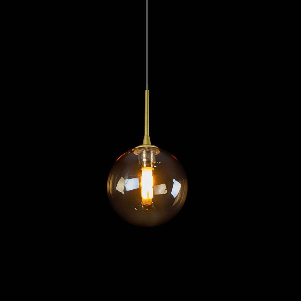 Pendente Starlux Grape Ouro e Âmbar 1L G9 Ø120mm ZR082-AGD