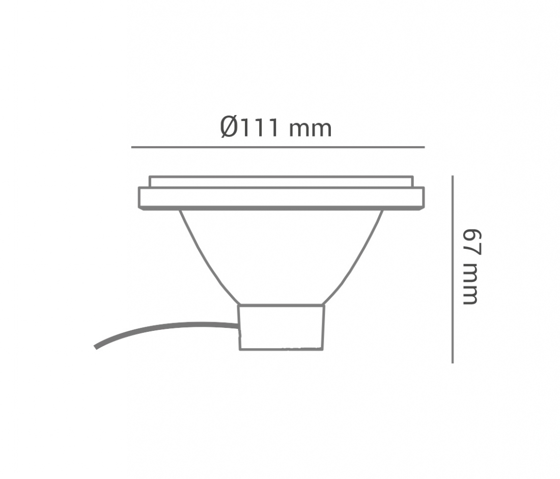 Lâmpada Opus LED Módulo AR111 10 watts 2700K 24° Ø111x67mm Bivolt OPS 32672