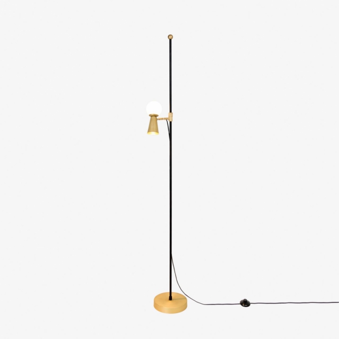 Coluna Golden Art Pivô 1L G9 e 1L Dicróica 1680mm Globo Ø100mm C9900PI