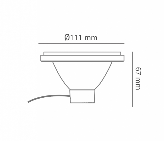 Lâmpada Opus LED Módulo AR111 10 watts 2700K 24° Ø111x67mm Bivolt OPS 32672