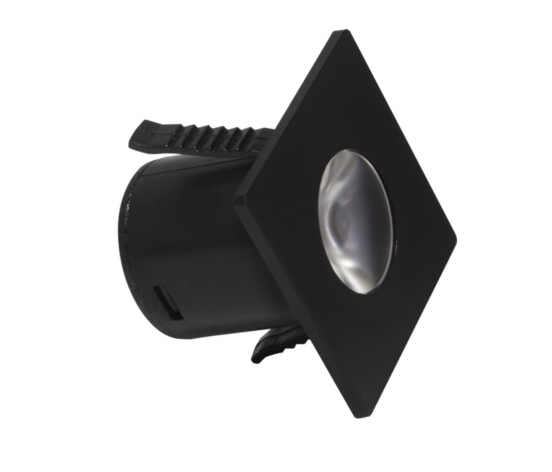 Mini Spot Opus LED (Kit 02 unidades) 1,2 watts 3000K Preto 35x35x28mm OPS 34409