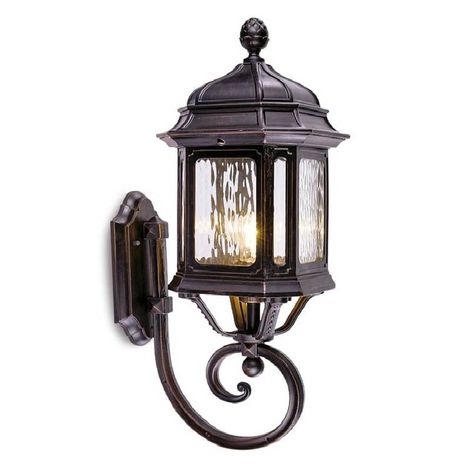 Arandela Lighting Store Alumínio Fundido e Vidro Ondulado 1L E27 240x490mm LO-1414