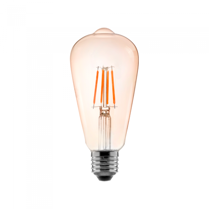 Lâmpada Nordecor Filamento Led ST64 4 watts 2400K E27 Ø66x148mm 1048