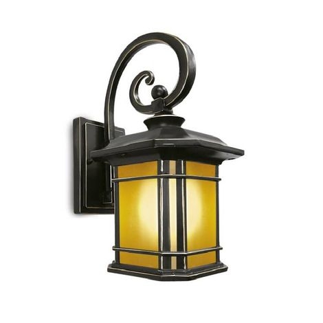 Arandela Lighting Store Alumínio Fundido e Vidro Fosco Âmbar 1L E27 240x370mm LO-1258