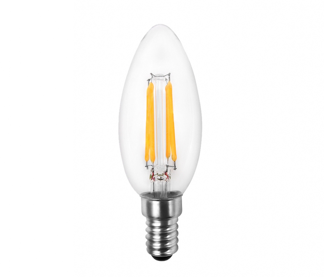 Lâmpada Opus Vela Lisa Filamento Bivolt 4 watts E12 2400K Ø35x96mm OPS 36878