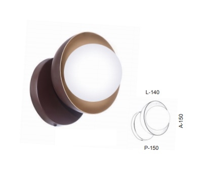 Arandela Old Artisan 1L G9 Ø140x150mm Globo Ø100mm AR-5519 