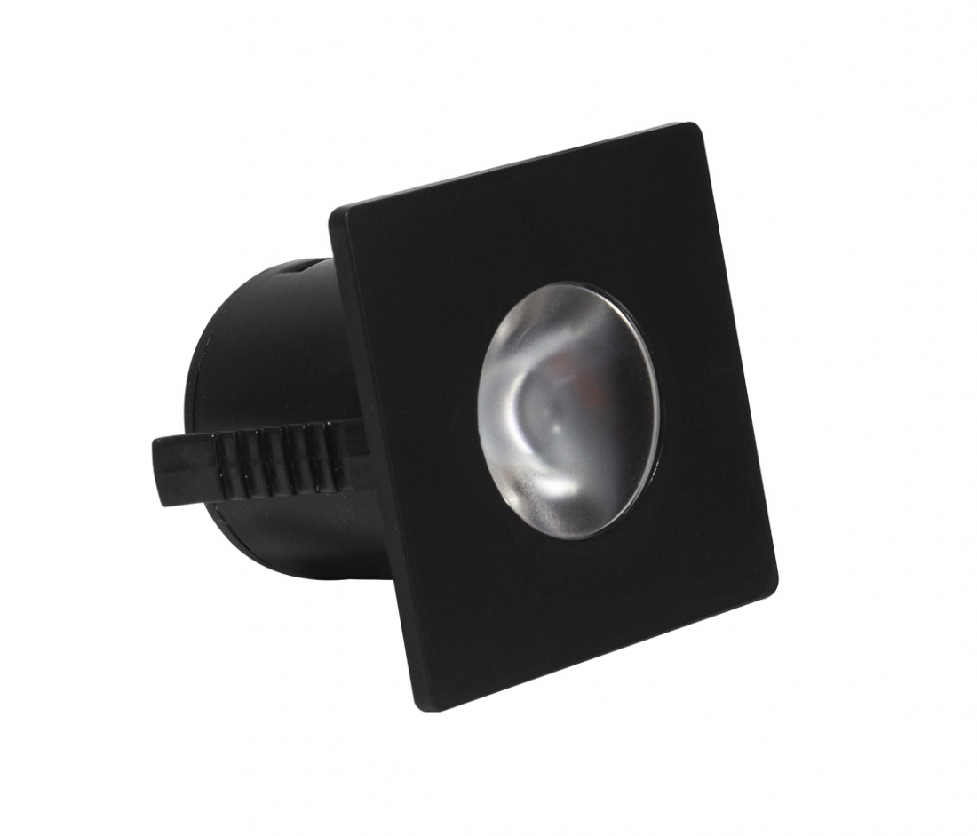 Mini Spot Opus LED (Kit 02 unidades) 1,2 watts 3000K Preto 35x35x28mm OPS 34409