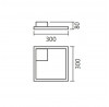 Plafon Spotline Case 22 watts 3000K 300x300mm 824/30 